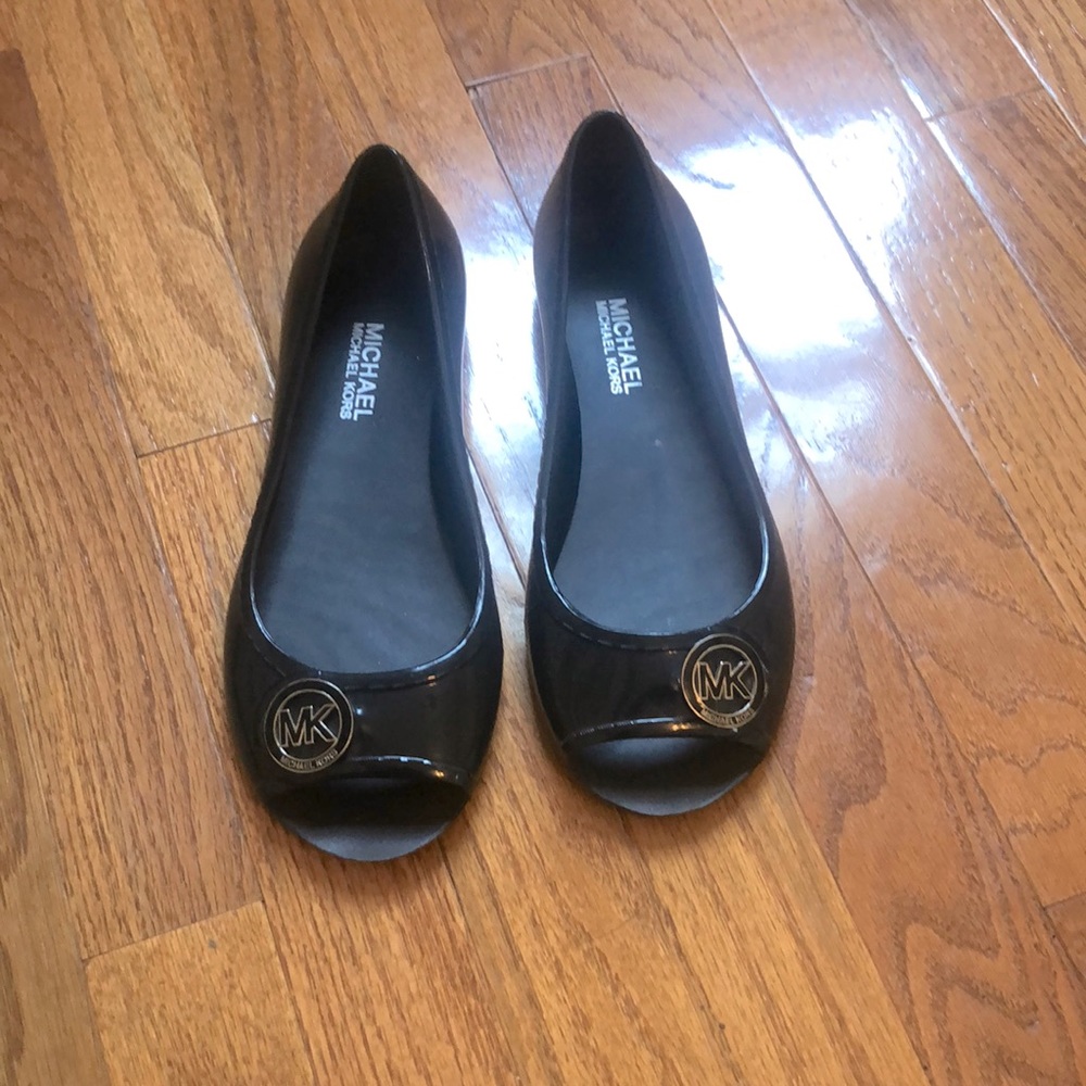 Michael Kors jelly slip on ballet flats with open toe